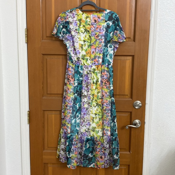 NWT Parker & Rowe Floral Faux Wrap Maxi Dress - Picture 8 of 8